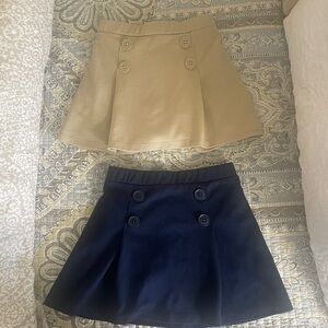 The Children's Place Skorts Set in Tan and Navy